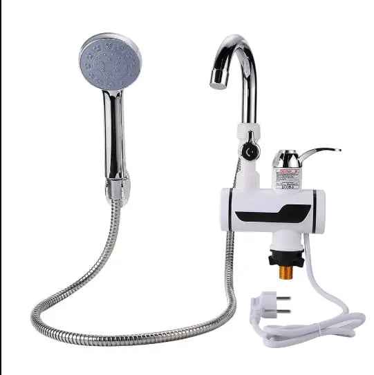 Electric Instant Hot Water Faucet Kitchen Heating Tap with Shower