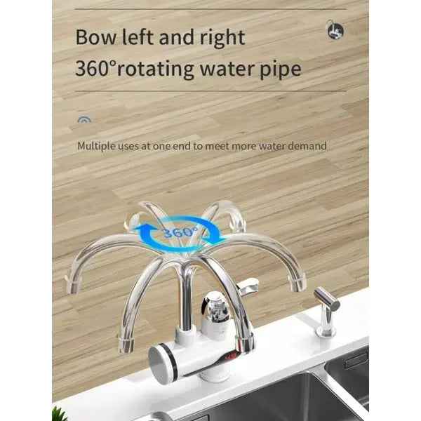 Electric Instant Hot Water Faucet Kitchen Heating Tap with Shower