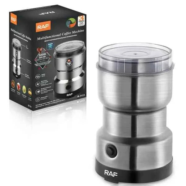 Raf R.7113 Multi Purpose Electric Coffee Grinder Automatic Coffee Spice Bean Grinder Stainless Steel