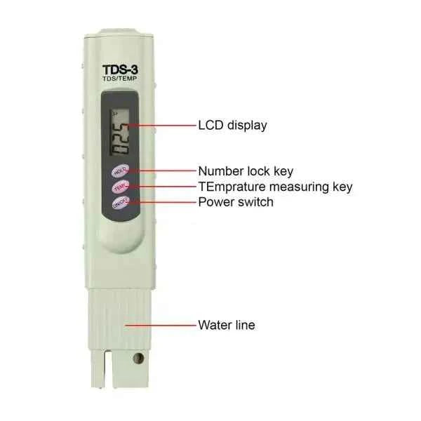 Portable TDS Water Quality Tester - Digital Pen Meter for High Purity Water Measurement
