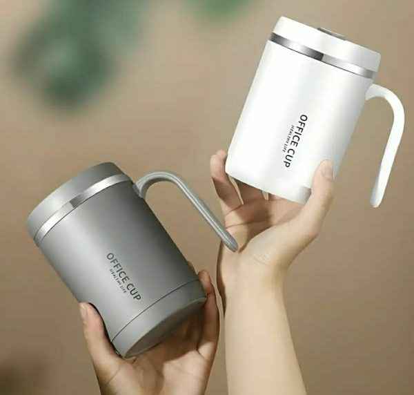 Stainless Steel Coffee Mug | Office Cup | Tea Cup | Insulated Coffee Mug With Handle | Premium Clear Cap Mug With Lid For Coffee,tea &milk 500 Ml (random Color)