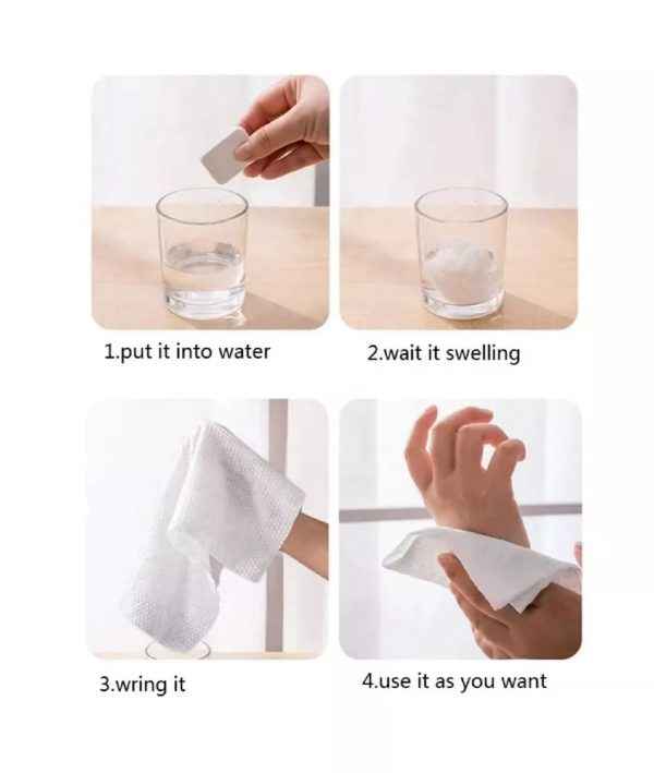 20pcs Disposable Compressed Face Towel Mini Portable Disposable Compressed Cotton Coin Tissue Towels For Travel Camping